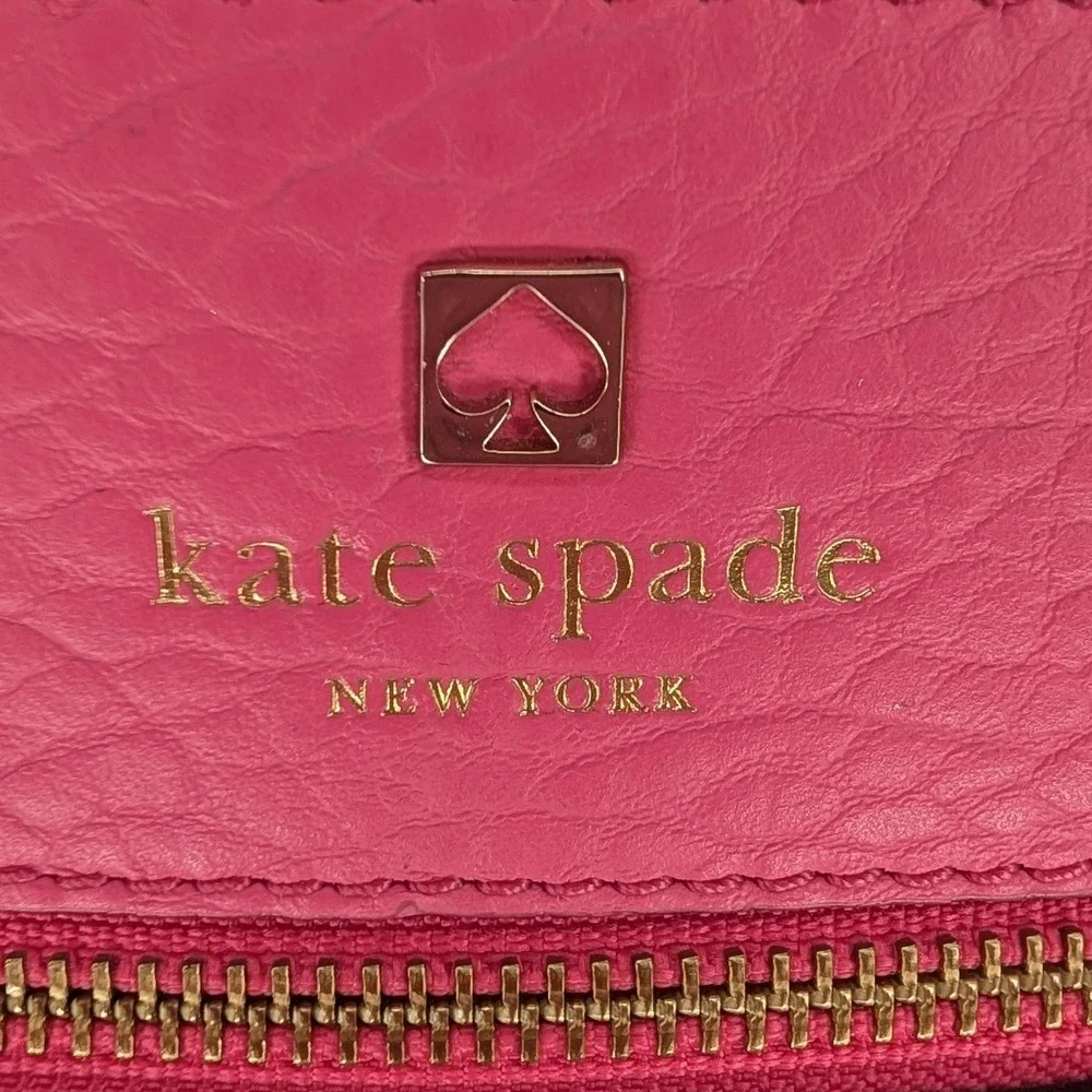 Kate Spade Perri Lane Romy Satchel‎ Medium Pink Leather Laser Cut Preppy Luxury